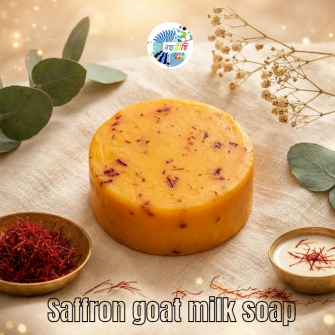 Saffron goat milk soap 